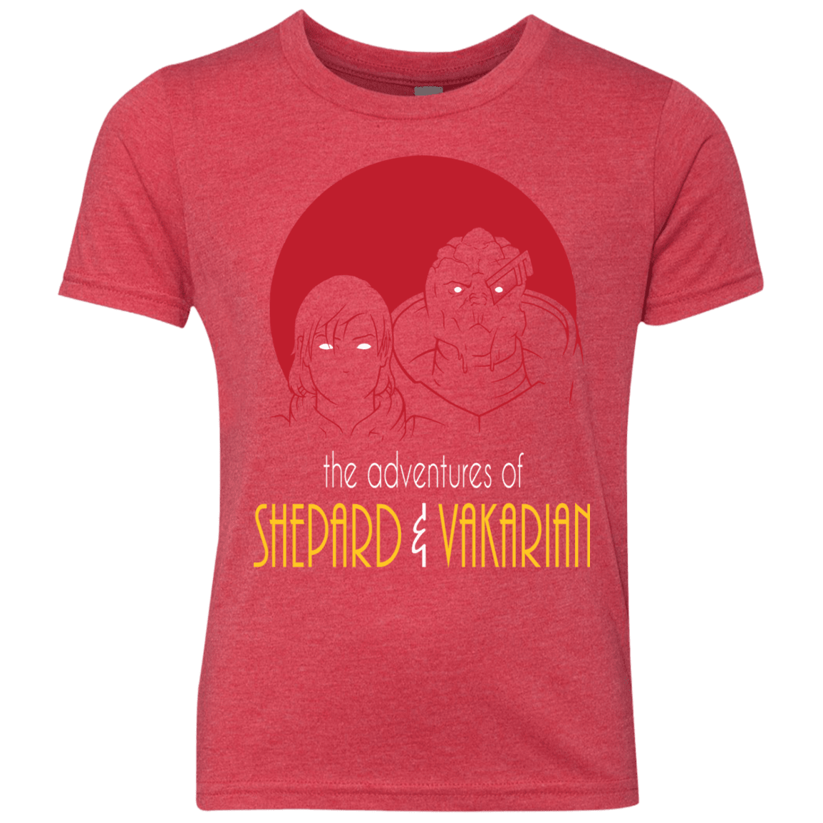 T-Shirts Vintage Red / YXS Adventures of Femshep & Vakarian Youth Triblend T-Shirt