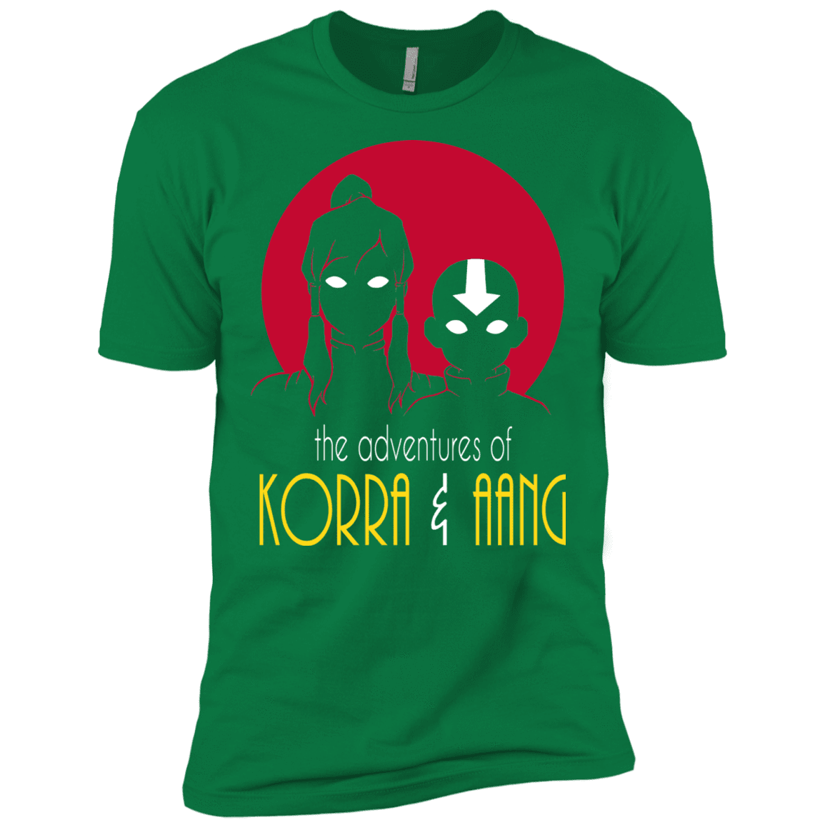 T-Shirts Kelly Green / X-Small Adventures of Korra & Aang Men's Premium T-Shirt
