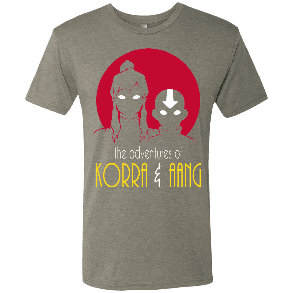 T-Shirts Venetian Grey / S Adventures of Korra & Aang Men's Triblend T-Shirt