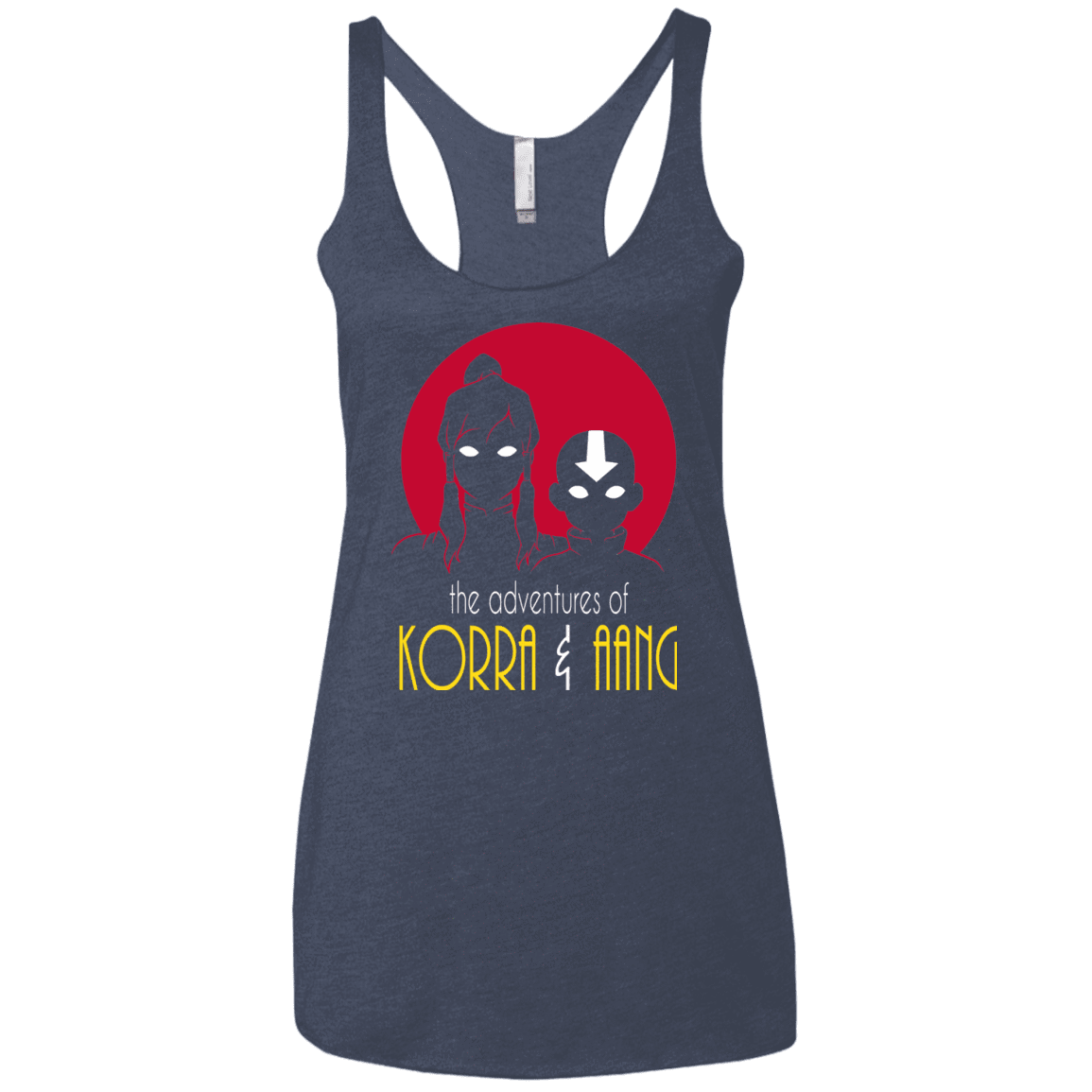 T-Shirts Vintage Navy / X-Small Adventures of Korra & Aang Women's Triblend Racerback Tank