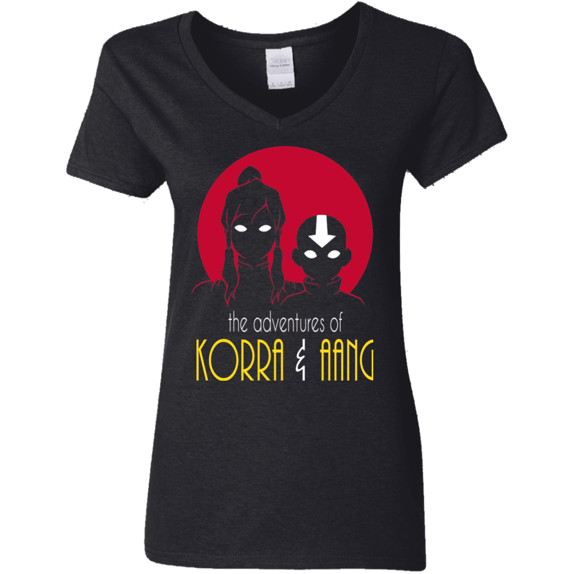 T-Shirts Black / S Adventures of Korra & Aang Women's V-Neck T-Shirt