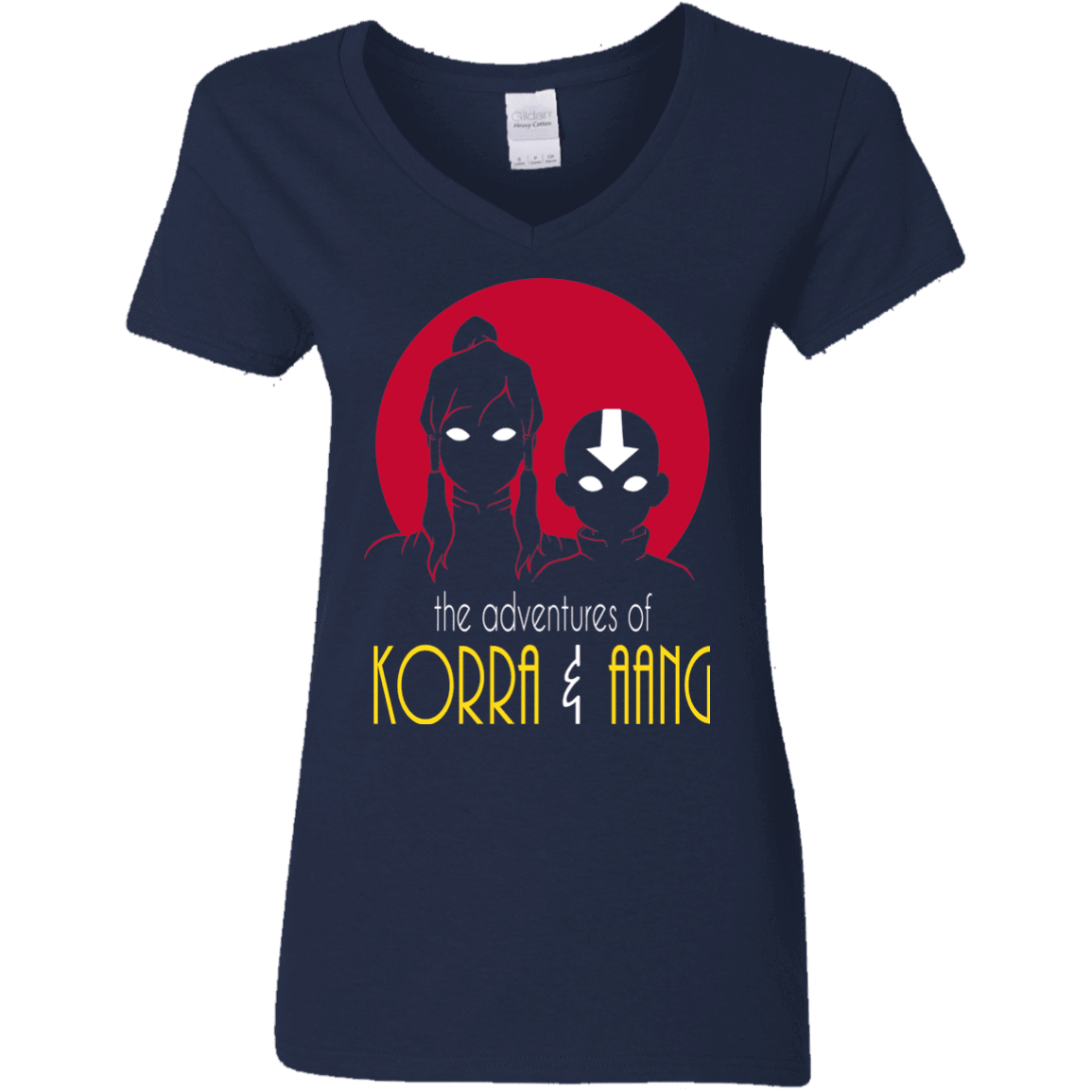 T-Shirts Navy / S Adventures of Korra & Aang Women's V-Neck T-Shirt