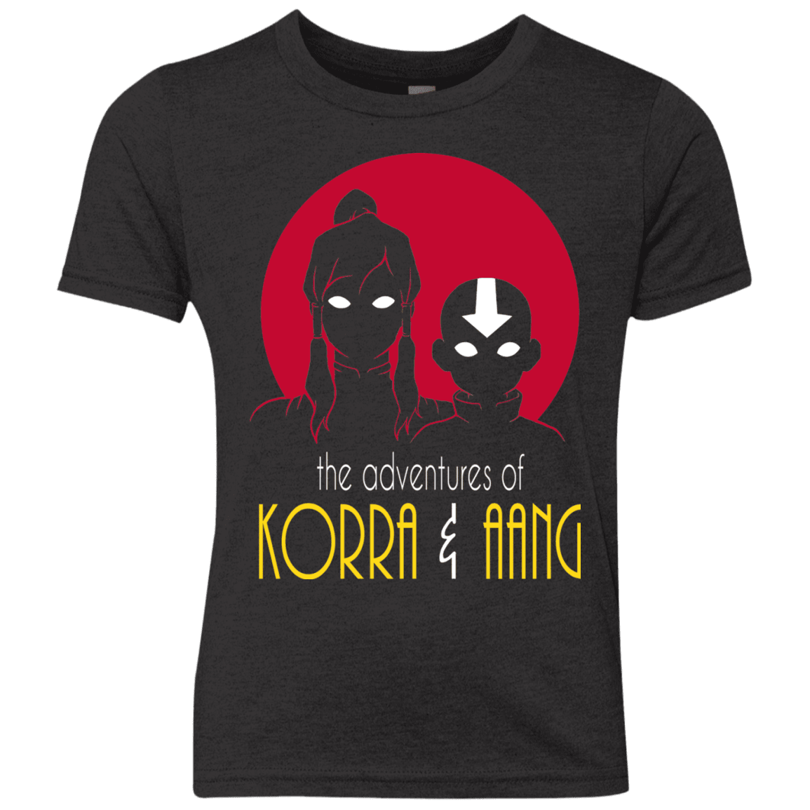 T-Shirts Vintage Black / YXS Adventures of Korra & Aang Youth Triblend T-Shirt