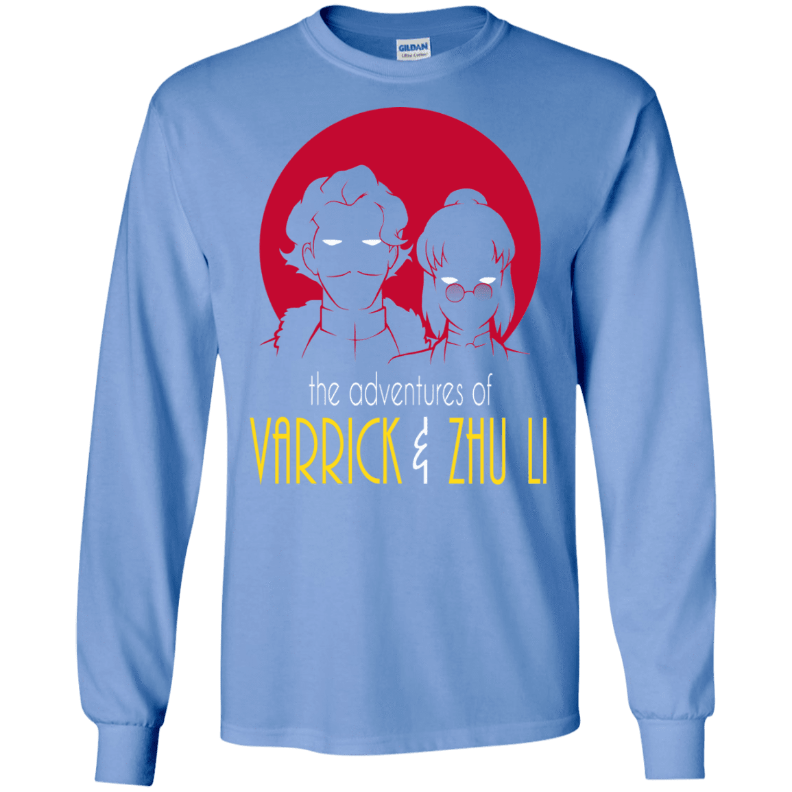 T-Shirts Carolina Blue / S Adventures of Varrick & Zhu Li Men's Long Sleeve T-Shirt