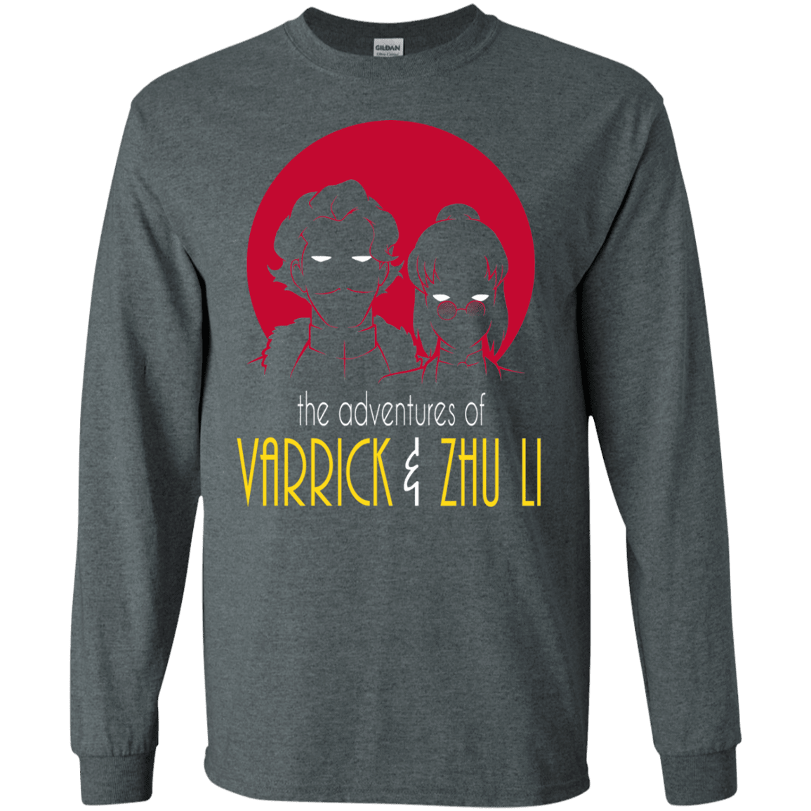 T-Shirts Dark Heather / S Adventures of Varrick & Zhu Li Men's Long Sleeve T-Shirt