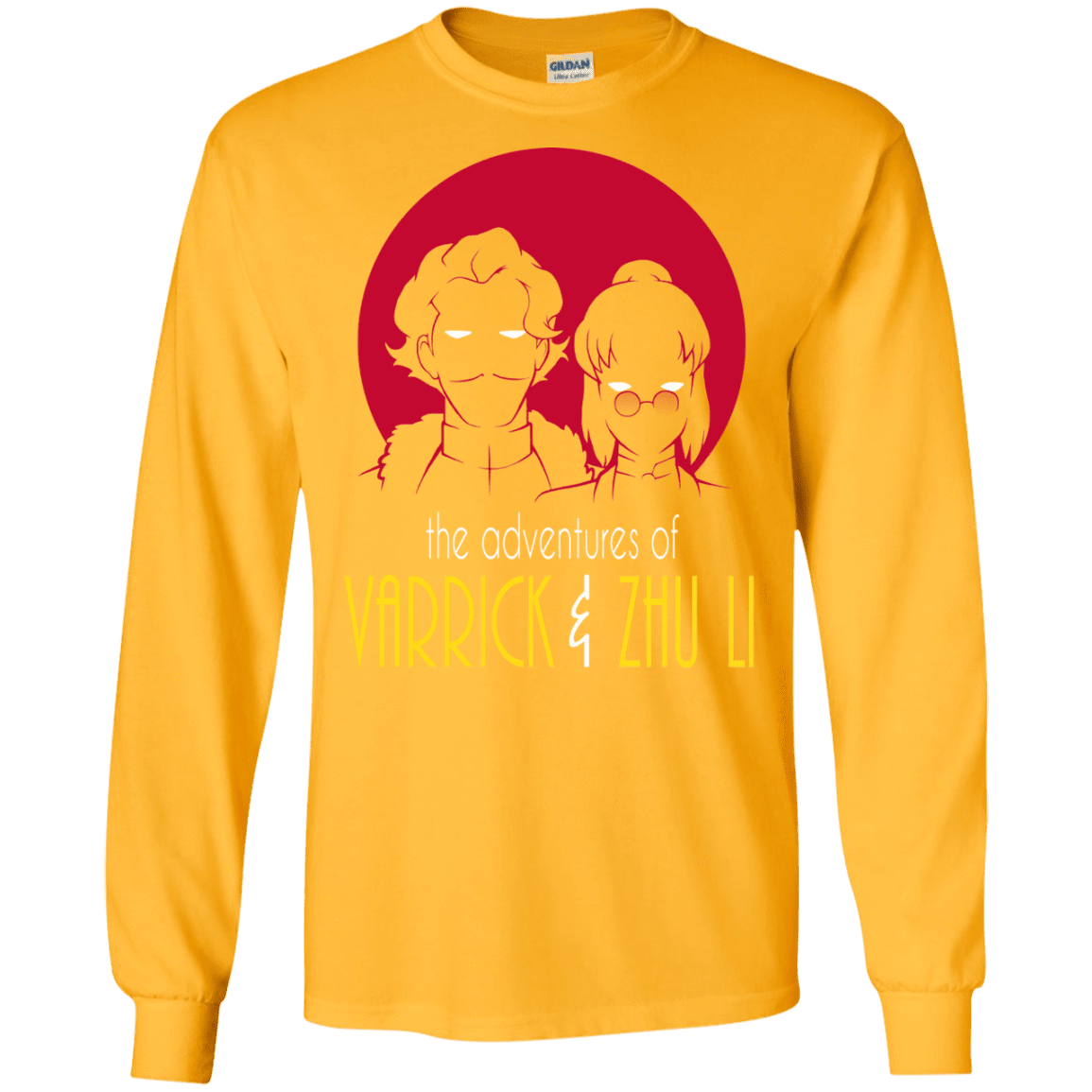 T-Shirts Gold / S Adventures of Varrick & Zhu Li Men's Long Sleeve T-Shirt