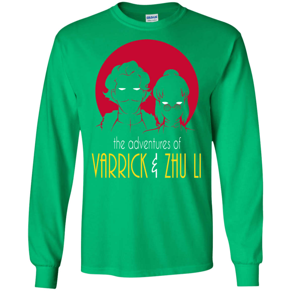 T-Shirts Irish Green / S Adventures of Varrick & Zhu Li Men's Long Sleeve T-Shirt