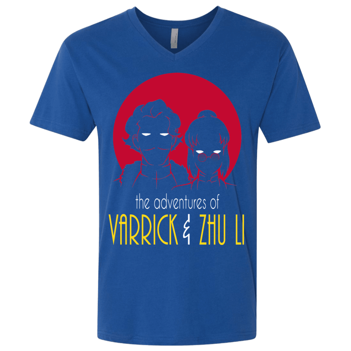 T-Shirts Royal / X-Small Adventures of Varrick & Zhu Li Men's Premium V-Neck
