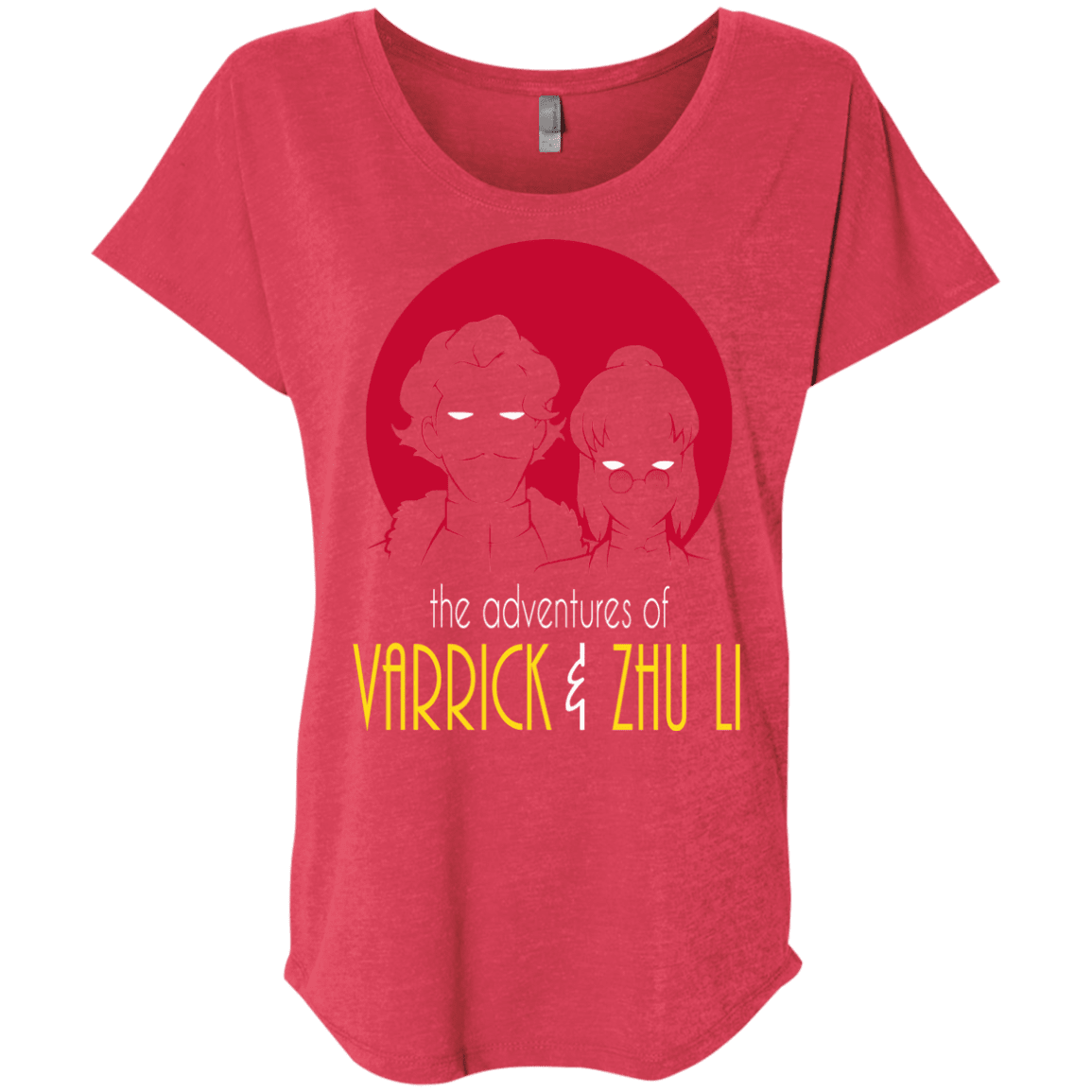 T-Shirts Vintage Red / X-Small Adventures of Varrick & Zhu Li Triblend Dolman Sleeve