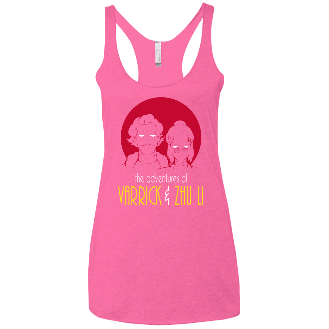 T-Shirts Vintage Pink / X-Small Adventures of Varrick & Zhu Li Women's Triblend Racerback Tank