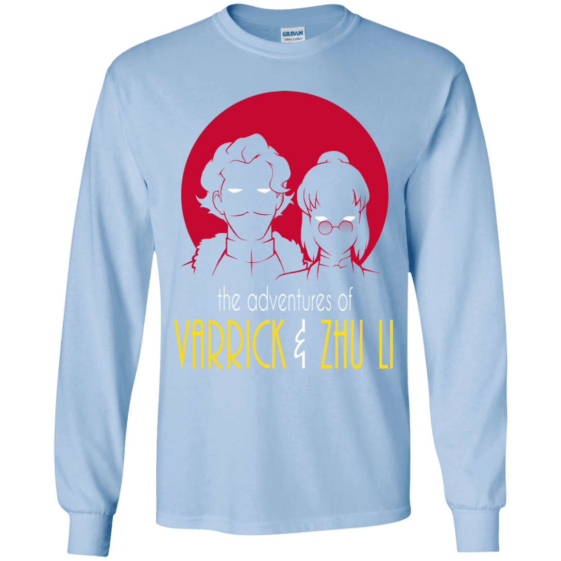T-Shirts Light Blue / YS Adventures of Varrick & Zhu Li Youth Long Sleeve T-Shirt