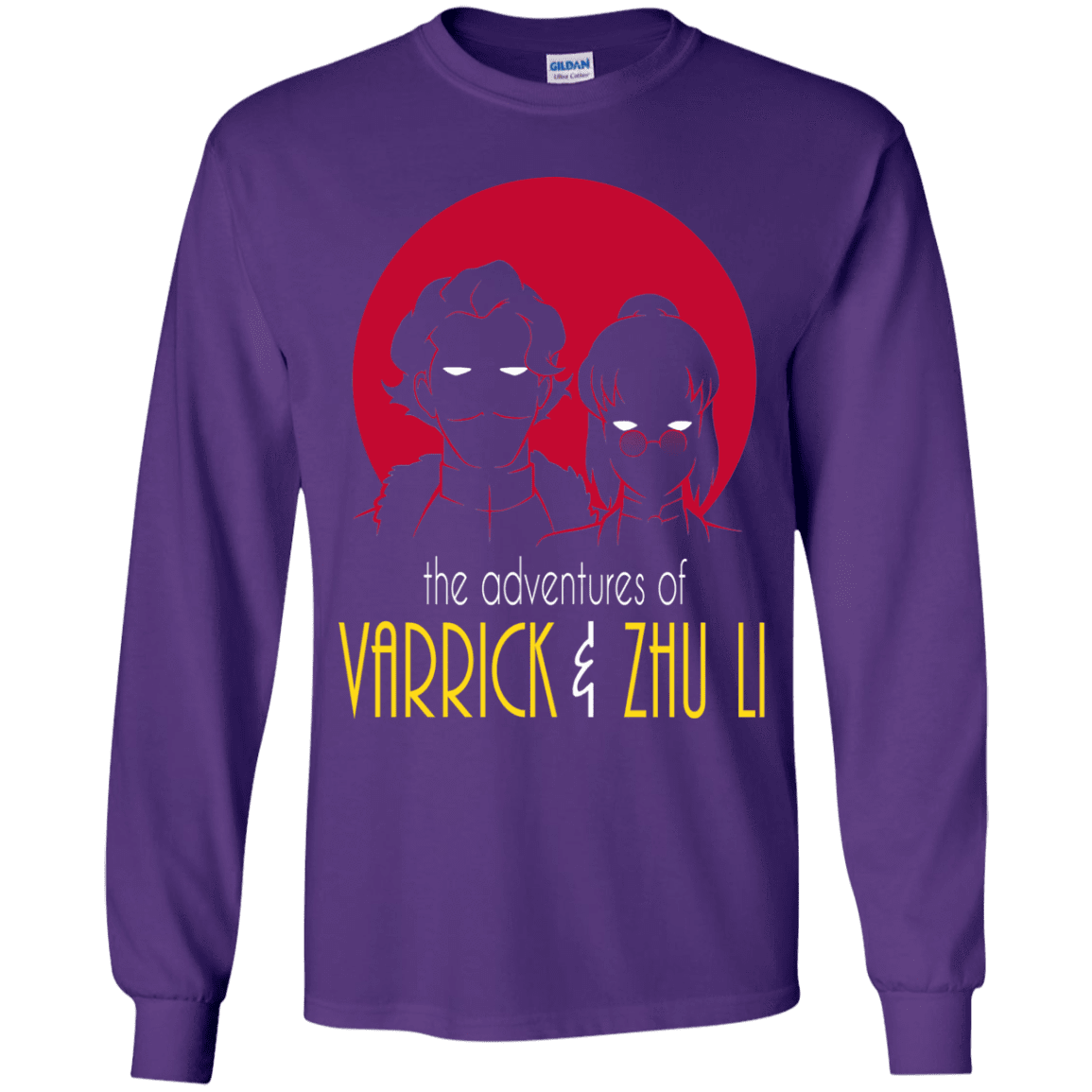 T-Shirts Purple / YS Adventures of Varrick & Zhu Li Youth Long Sleeve T-Shirt