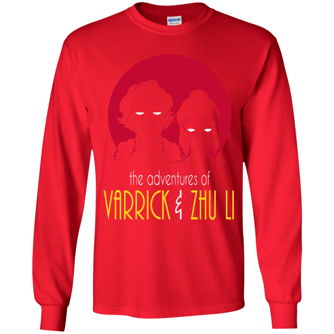 T-Shirts Red / YS Adventures of Varrick & Zhu Li Youth Long Sleeve T-Shirt
