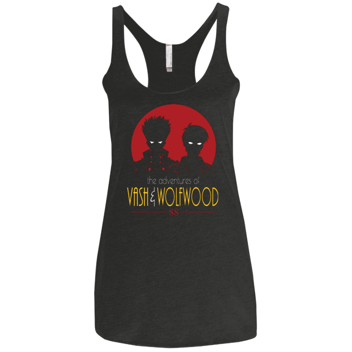 T-Shirts Vintage Black / X-Small Adventures of Vash & Wolfwood Women's Triblend Racerback Tank