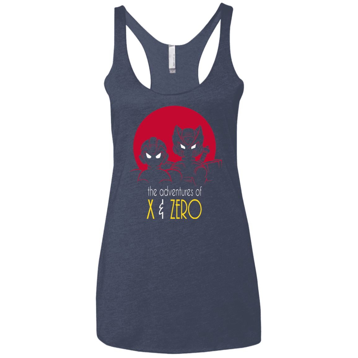 T-Shirts Vintage Navy / X-Small Adventures of X & Zero Women's Triblend Racerback Tank