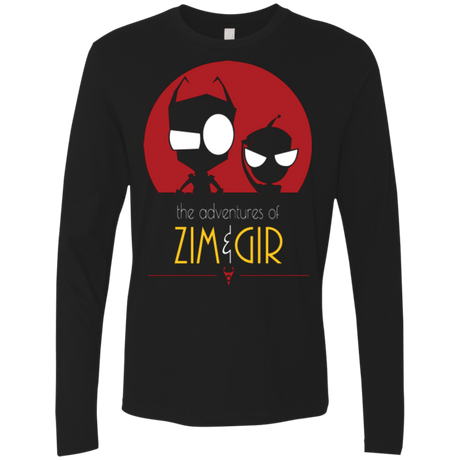 T-Shirts Black / Small ADVENTURES OF ZIM & GIR Men's Premium Long Sleeve