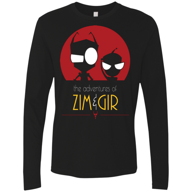 T-Shirts Black / Small ADVENTURES OF ZIM & GIR Men's Premium Long Sleeve
