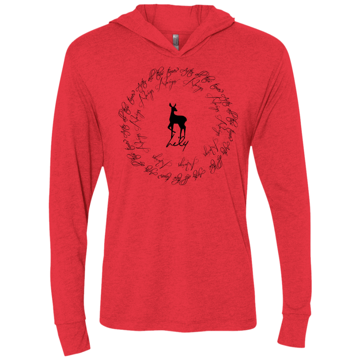 T-Shirts Vintage Red / X-Small After All This Time- Lily Triblend Long Sleeve Hoodie Tee