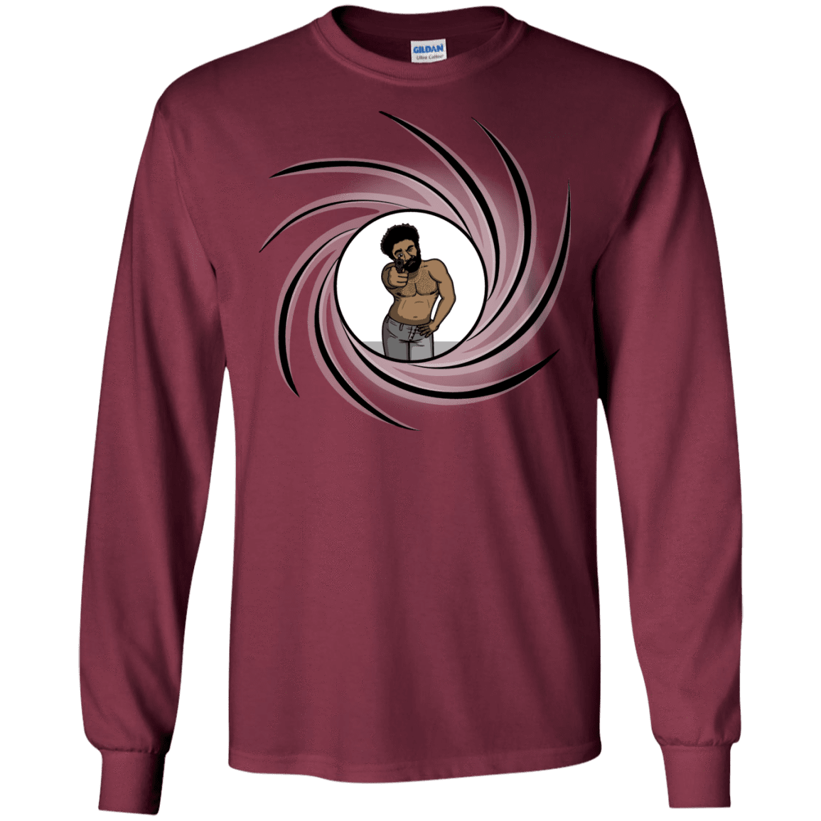 T-Shirts Maroon / S Agent Gambino Men's Long Sleeve T-Shirt