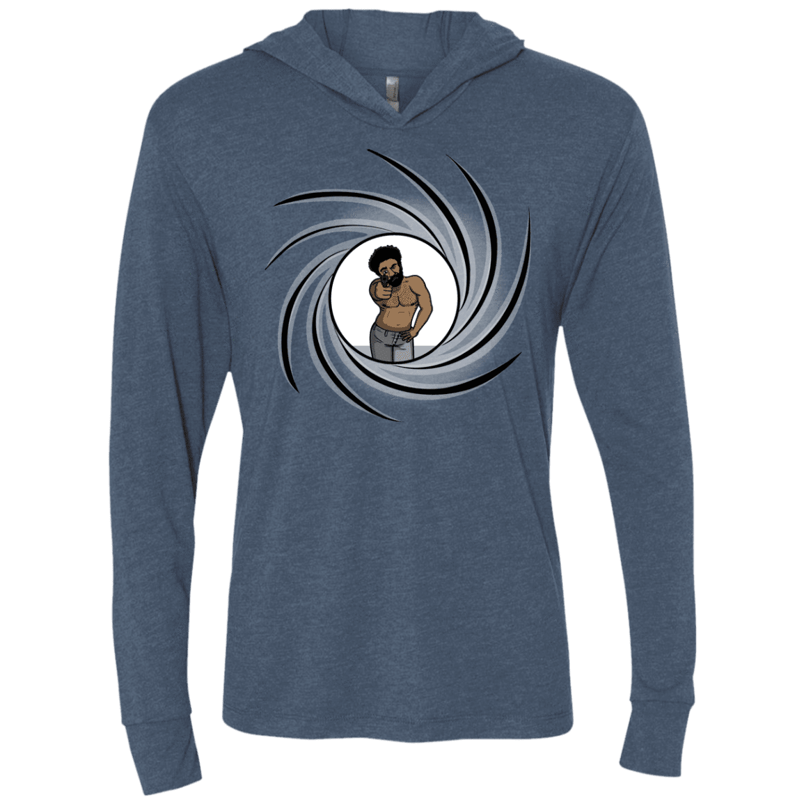 T-Shirts Indigo / X-Small Agent Gambino Triblend Long Sleeve Hoodie Tee