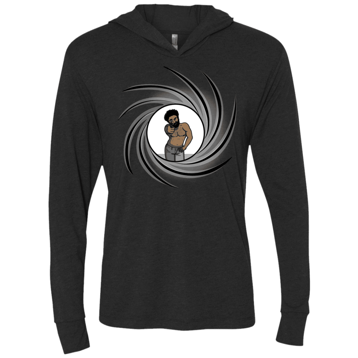 T-Shirts Vintage Black / X-Small Agent Gambino Triblend Long Sleeve Hoodie Tee