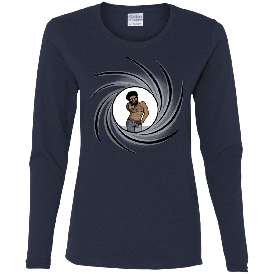 T-Shirts Navy / S Agent Gambino Women's Long Sleeve T-Shirt