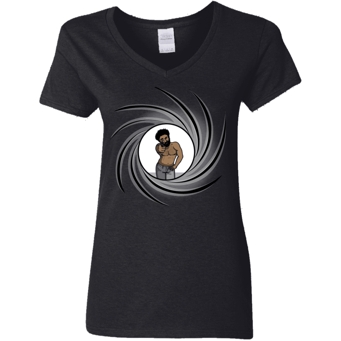 T-Shirts Black / S Agent Gambino Women's V-Neck T-Shirt