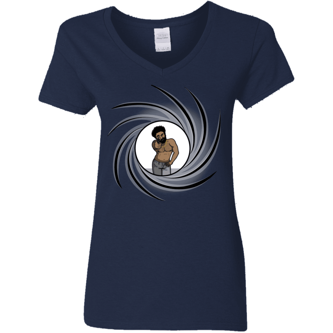 T-Shirts Navy / S Agent Gambino Women's V-Neck T-Shirt