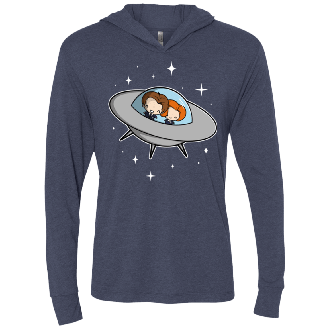 T-Shirts Vintage Navy / X-Small Agents in Space Triblend Long Sleeve Hoodie Tee
