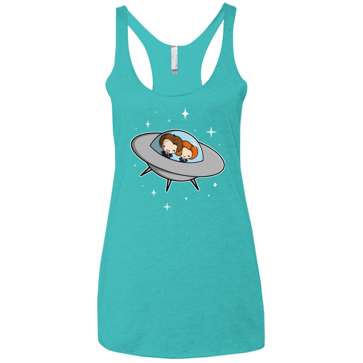 T-Shirts Tahiti Blue / X-Small Agents in Space Women's Triblend Racerback Tank