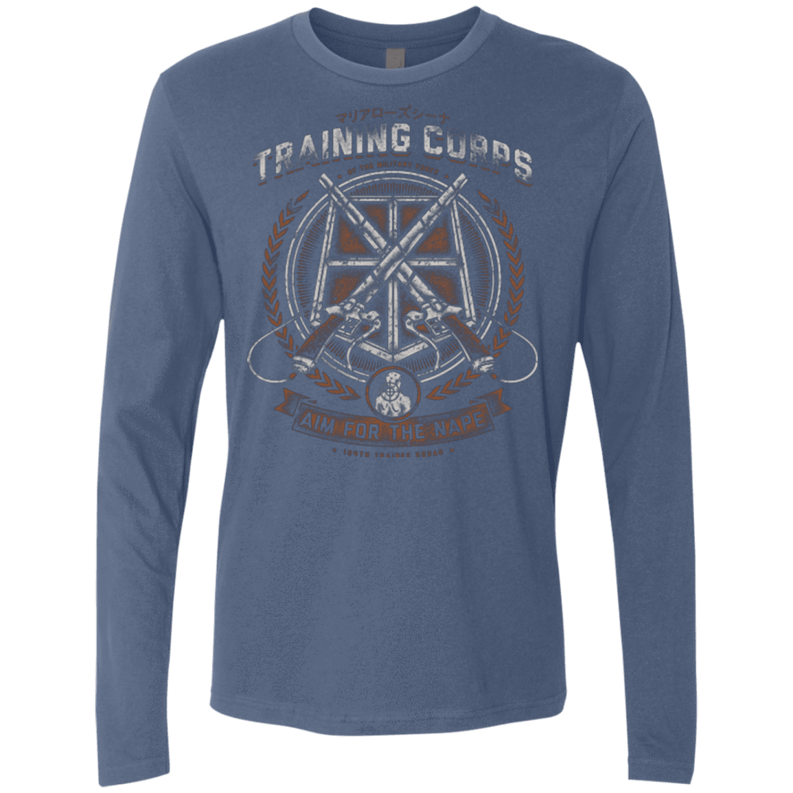 T-Shirts Indigo / Small Aim for the Nape Men's Premium Long Sleeve