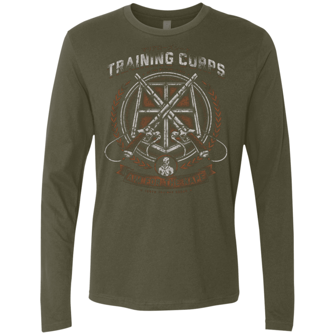 T-Shirts Military Green / Small Aim for the Nape Men's Premium Long Sleeve