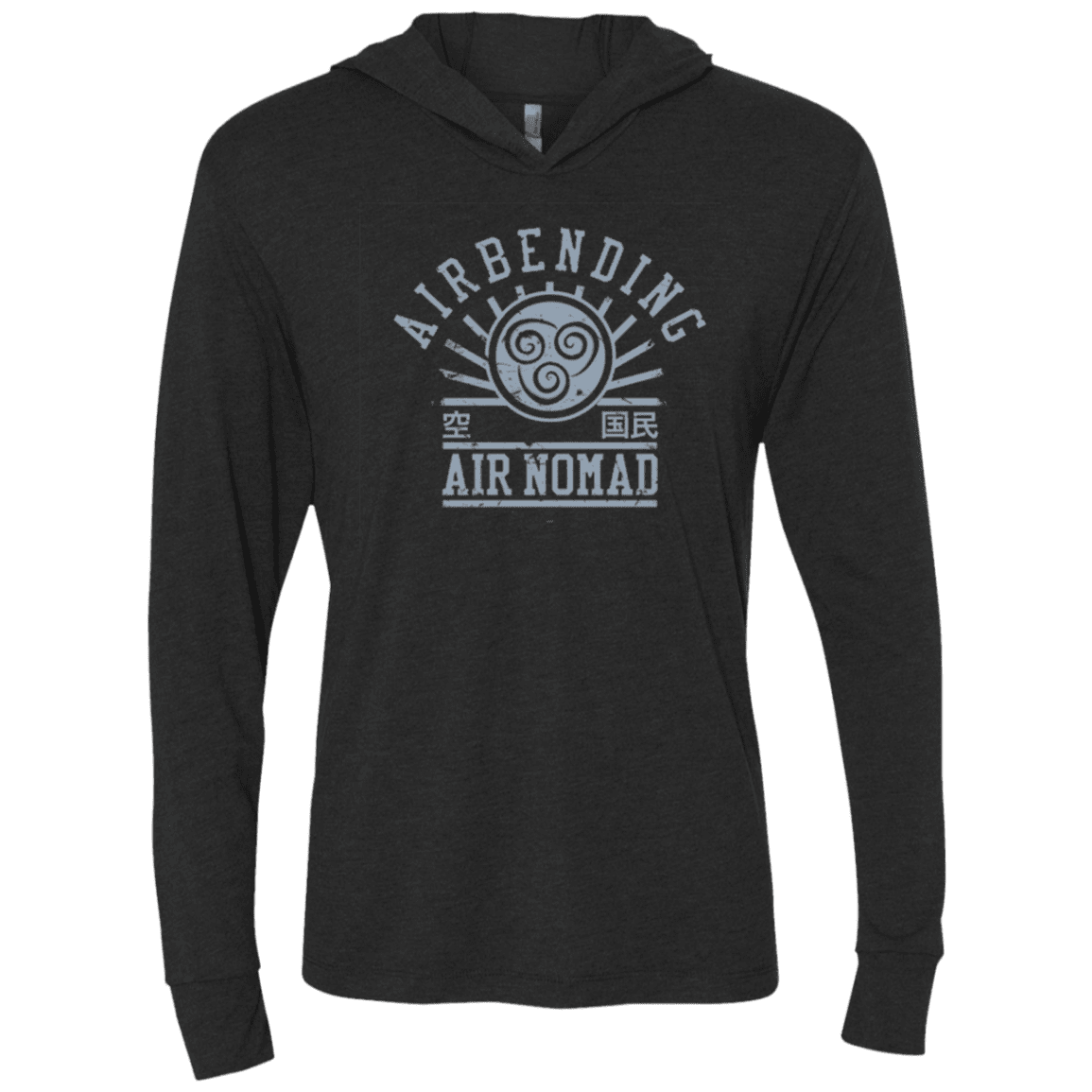 T-Shirts Vintage Black / X-Small air bending v2 Triblend Long Sleeve Hoodie Tee