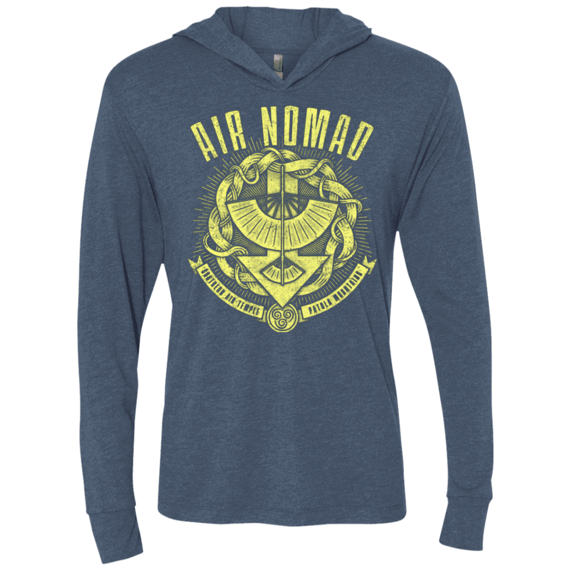 T-Shirts Indigo / X-Small Air is Peaceful Triblend Long Sleeve Hoodie Tee