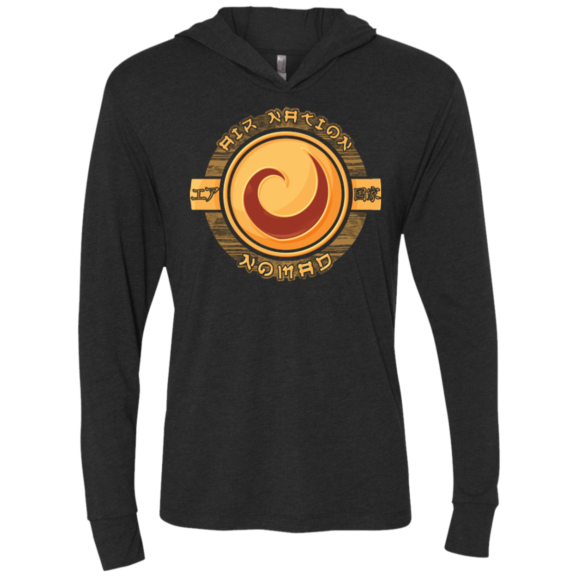 T-Shirts Vintage Black / X-Small Air Nation Nomad Triblend Long Sleeve Hoodie Tee