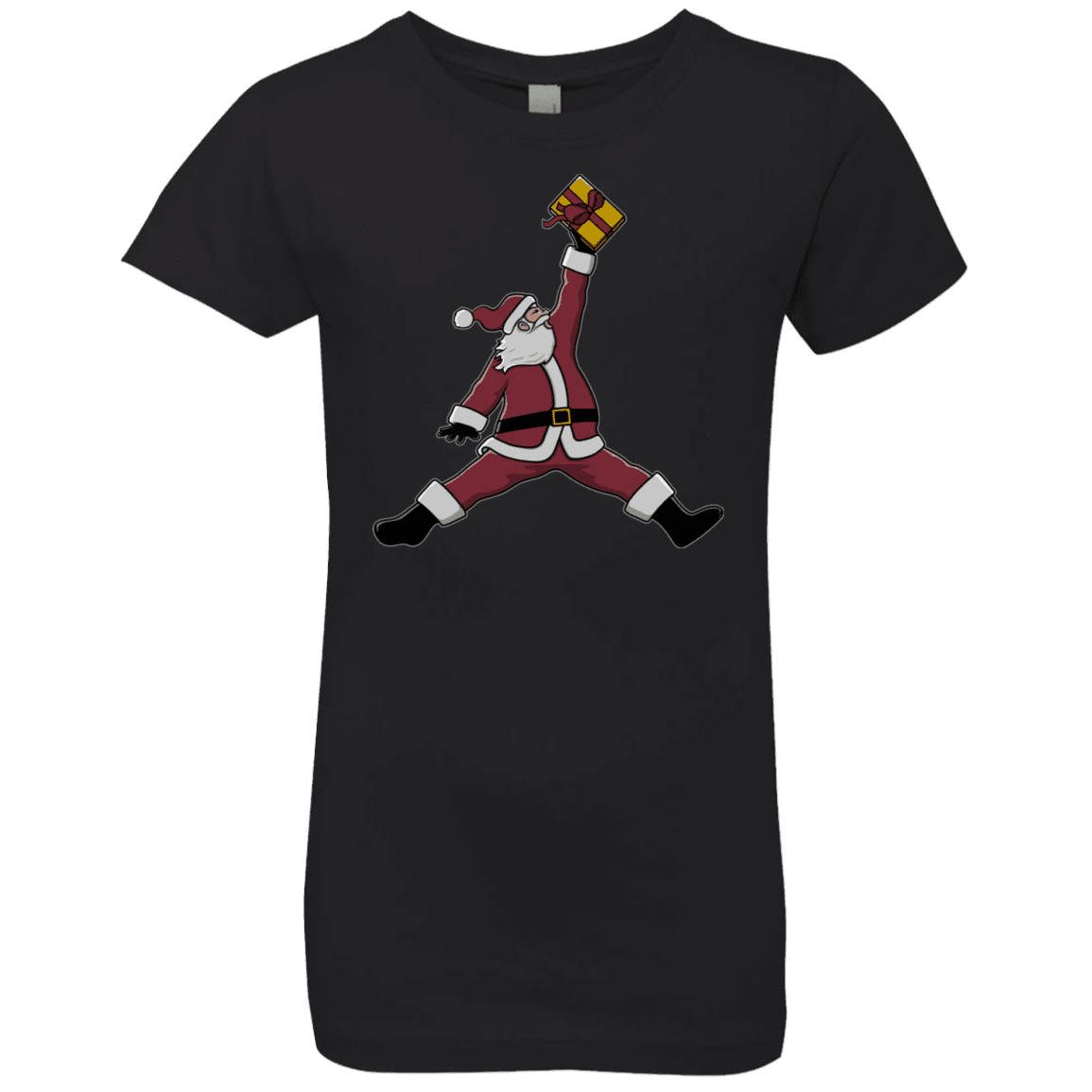 T-Shirts Black / YXS Air Santa Girls Premium T-Shirt