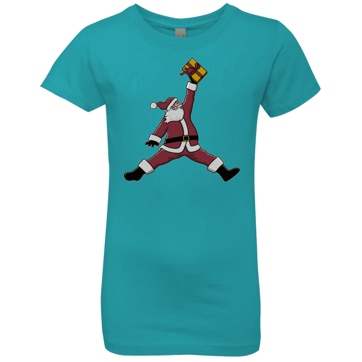 T-Shirts Tahiti Blue / YXS Air Santa Girls Premium T-Shirt