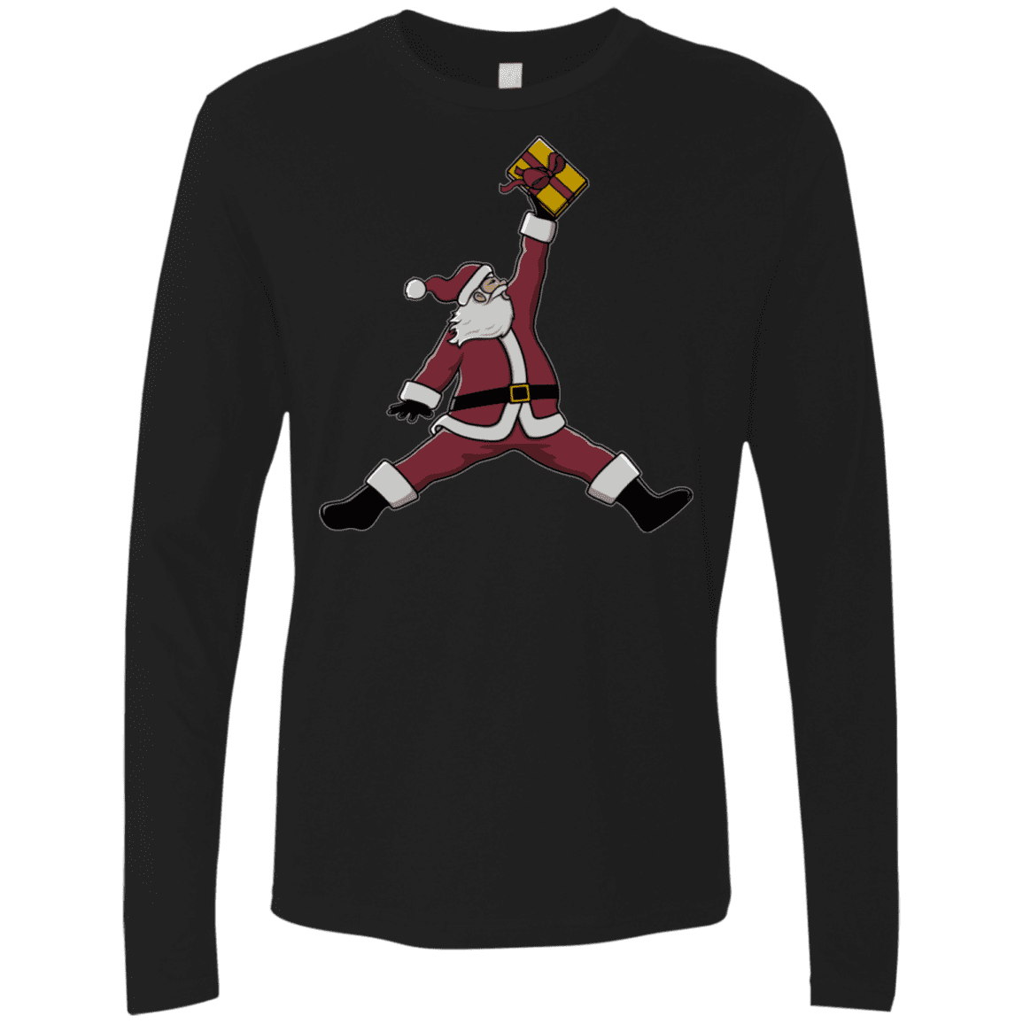 T-Shirts Black / S Air Santa Men's Premium Long Sleeve