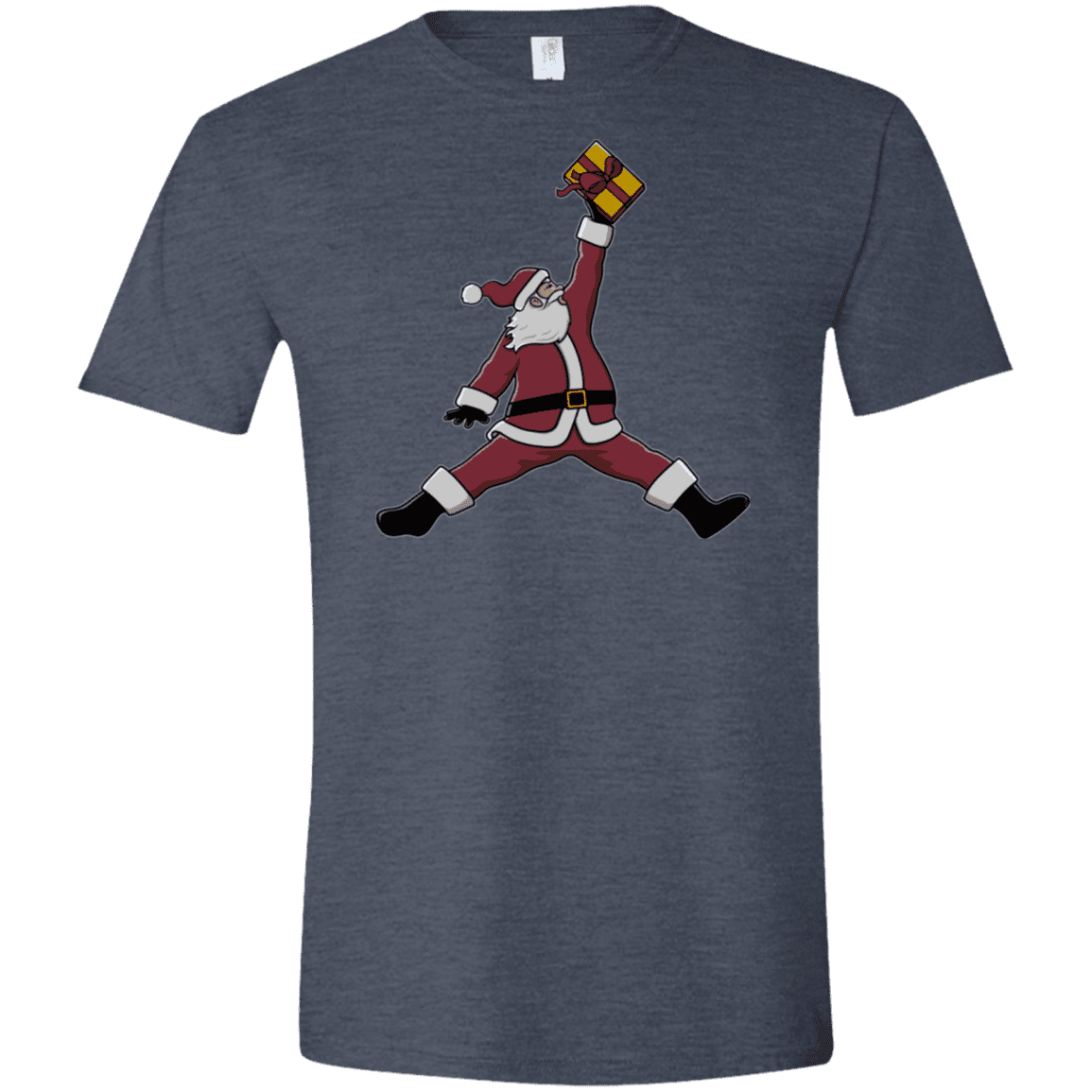 T-Shirts Heather Navy / S Air Santa Men's Semi-Fitted Softstyle