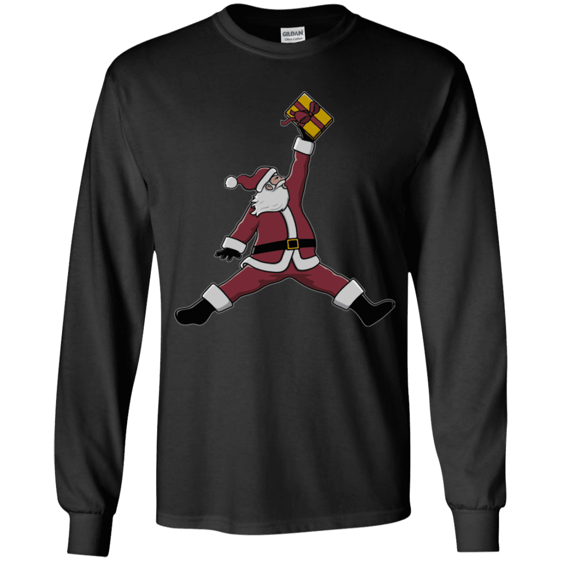 T-Shirts Black / YS Air Santa Youth Long Sleeve T-Shirt