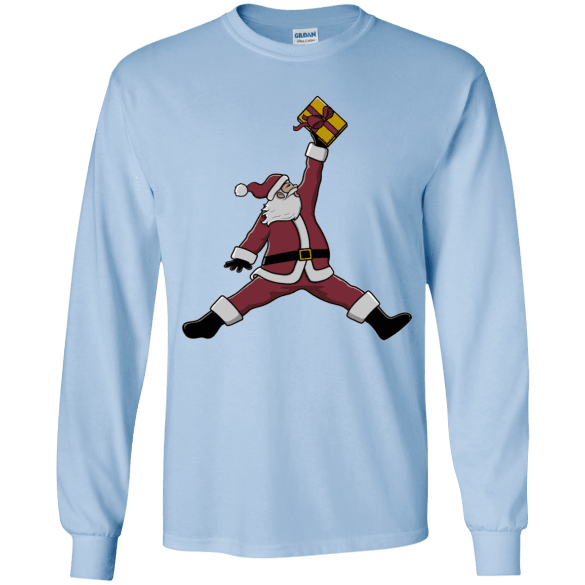 T-Shirts Light Blue / YS Air Santa Youth Long Sleeve T-Shirt