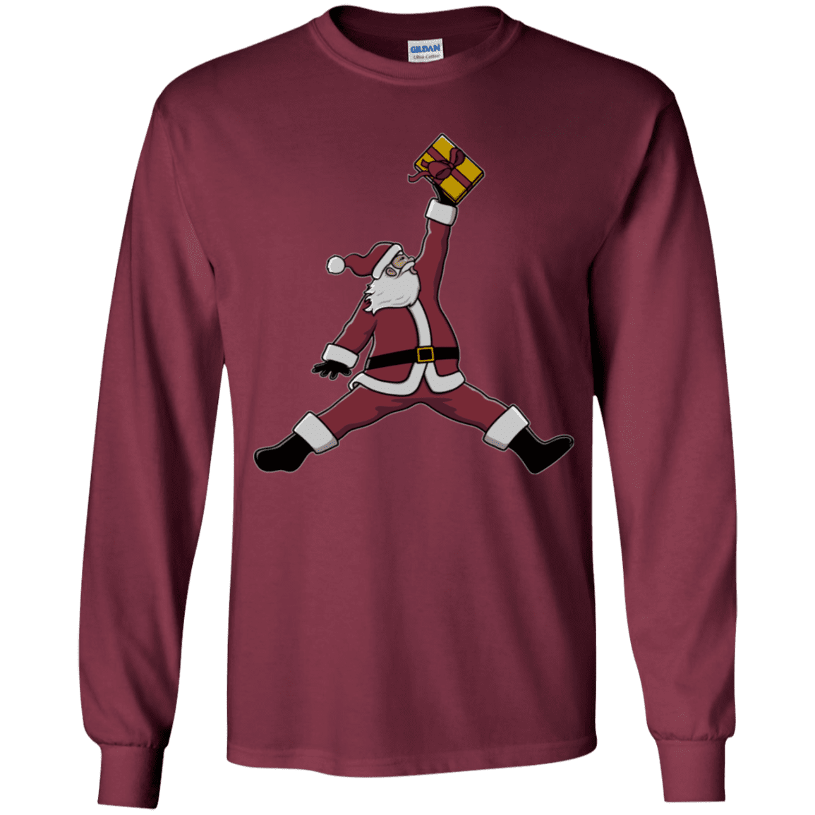 T-Shirts Maroon / YS Air Santa Youth Long Sleeve T-Shirt