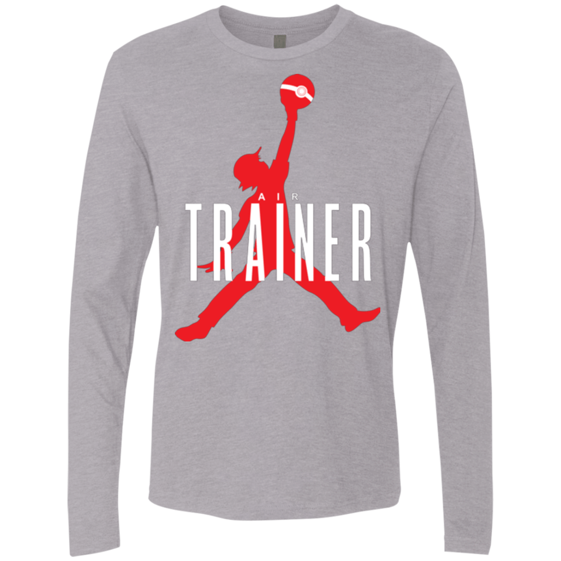 T-Shirts Heather Grey / Small Air Trainer Men's Premium Long Sleeve