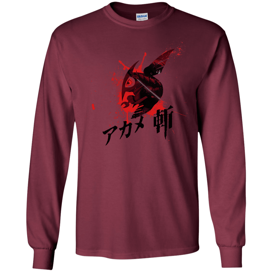 T-Shirts Maroon / S Akame Men's Long Sleeve T-Shirt