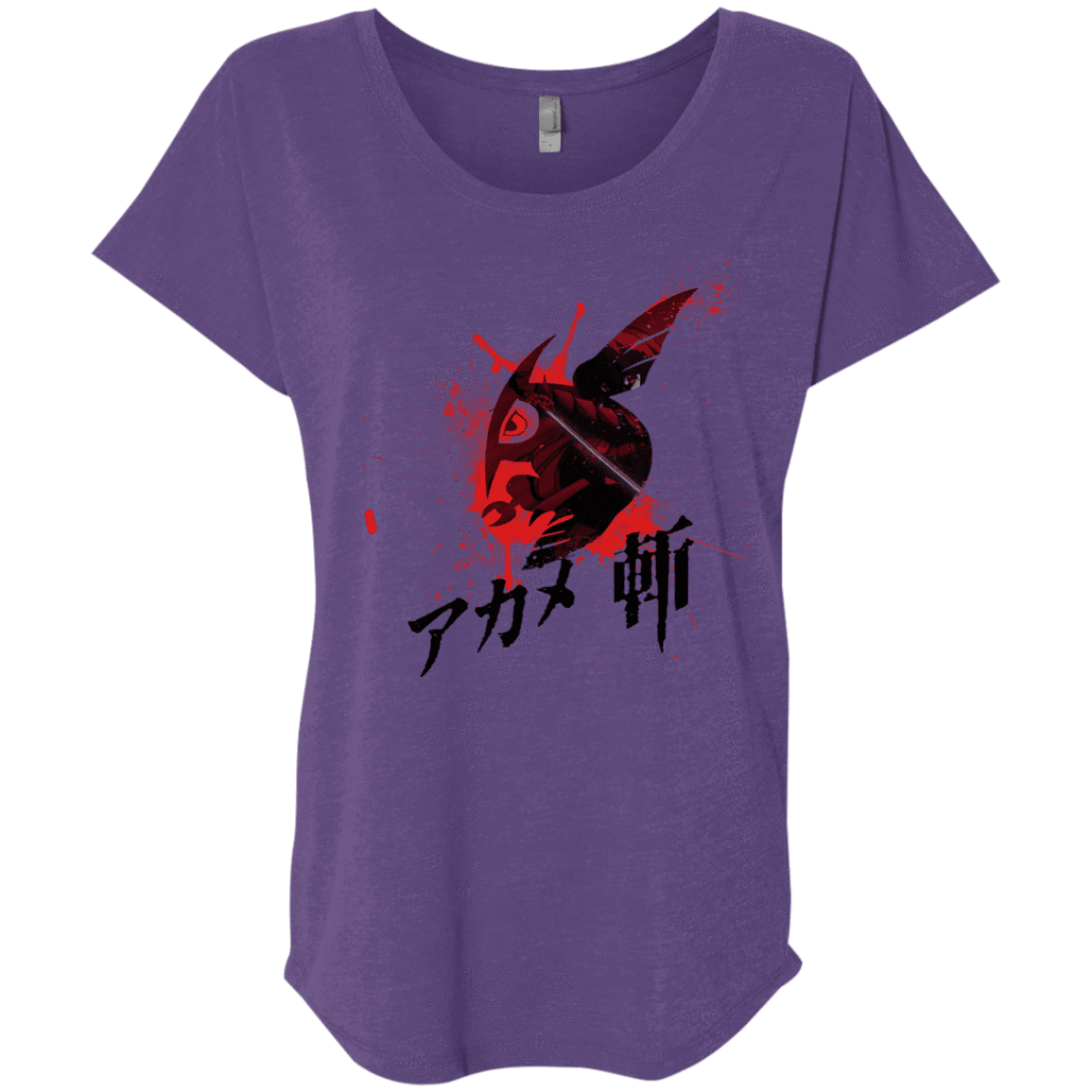 T-Shirts Purple Rush / X-Small Akame Triblend Dolman Sleeve