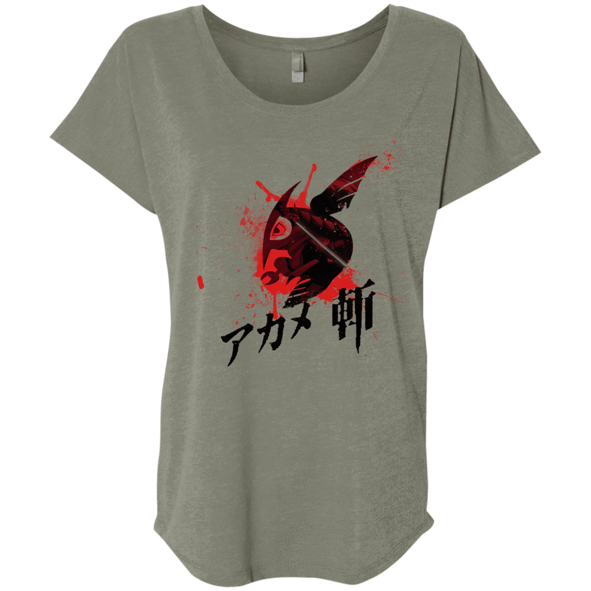 T-Shirts Venetian Grey / X-Small Akame Triblend Dolman Sleeve