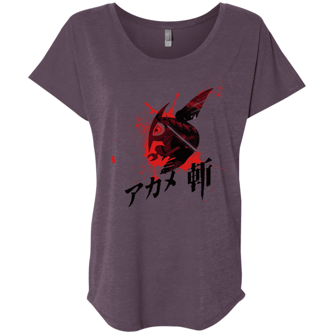 T-Shirts Vintage Purple / X-Small Akame Triblend Dolman Sleeve