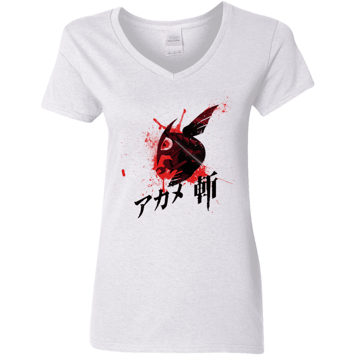 T-Shirts White / S Akame Women's V-Neck T-Shirt
