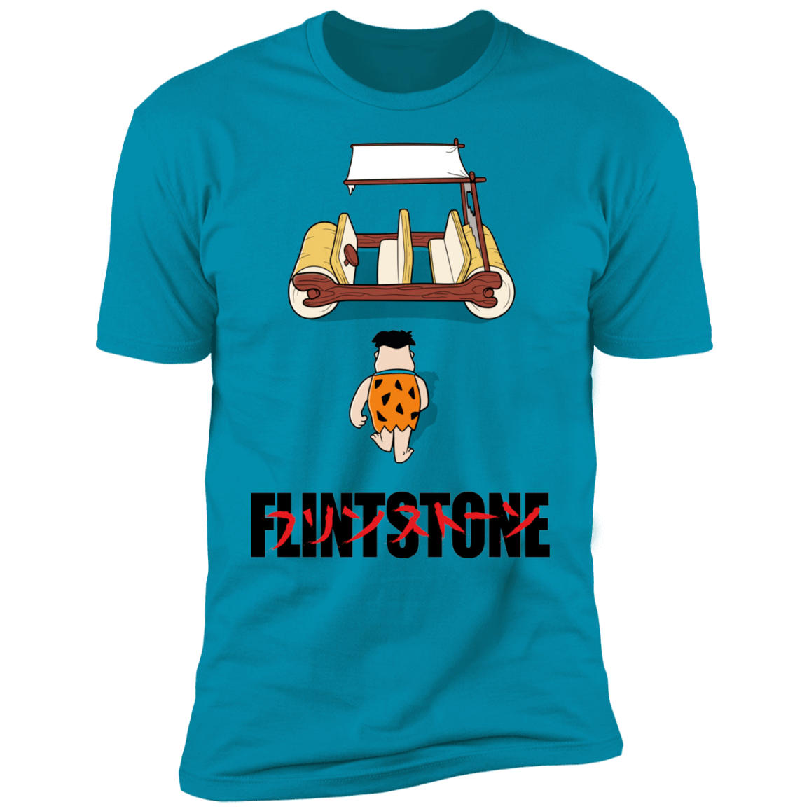 T-Shirts Turquoise / S Akira Flintstone Men's Premium T-Shirt