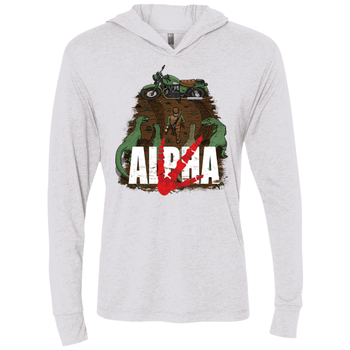 T-Shirts Heather White / X-Small Akira Park Triblend Long Sleeve Hoodie Tee